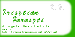 krisztian haraszti business card