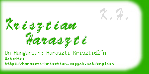 krisztian haraszti business card